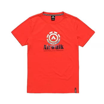 【美國AIRWALK】 lifestyle圓領TM亮紅