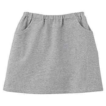 [MUJI 無印良品]兒童有機棉混每日兒童服短裙110灰色