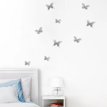 UMBRA 金屬蝴蝶壁飾 銀質灰