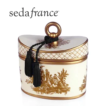 Seda France 香氛蠟燭 經典印花陶瓷蠟燭罐 -海鹽