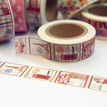 TROMSO簡單生活紙膠帶-英法郵票