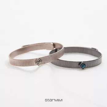 【StarMIMI】直紋理菱形單鑽環繞式手鍊＊FREE深藍