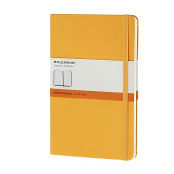MOLESKINE 彩色筆記本240/橫條RULED/大型L/橙黃ORANGE YELLOW