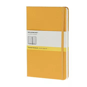 MOLESKINE 彩色筆記本240/方格SQUARED/大型L/橙黃ORANGE YELLOW