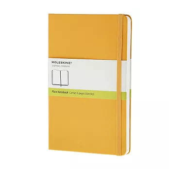 MOLESKINE 彩色筆記本240/素面PLAIN/大型L/橙黃ORANGE YELLOW