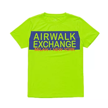 【美國AIRWALK】遨遊城市吸濕排汗圓領TM螢綠