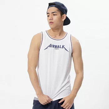 【美國AIRWALK】青春無限吸濕排汗背心L白