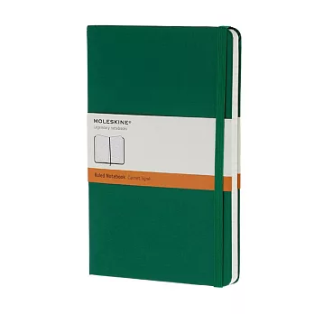 MOLESKINE 彩色筆記本240/橫條RULED/大型L/鐵綠OXIDE GREEN