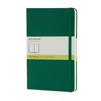 MOLESKINE 彩色筆記本240/素面PLAIN/大型L/鐵綠OXIDE GREEN