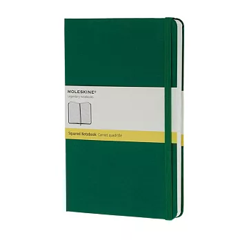 MOLESKINE 彩色筆記本240/方格SQUARED/大型L/鐵綠OXIDE GREEN