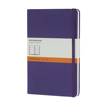 MOLESKINE 彩色筆記本240/橫條RULED/大型L/紫羅蘭BRILLANT VIOLET