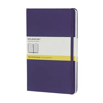 MOLESKINE 彩色筆記本240/方格SQUARED/大型L/紫羅蘭BRILLANT VIOLET