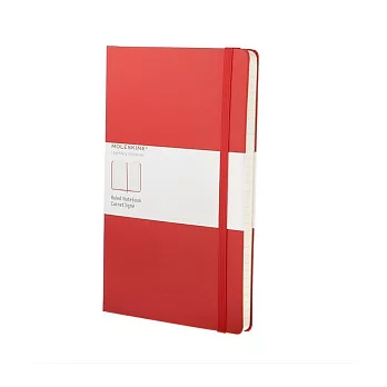 MOLESKINE 彩色筆記本240/橫條RULED/大型L/紅RED