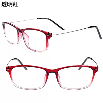 Seoul Show 漸層輕巧平光眼鏡5色 3006透明紅