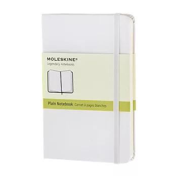 MOLESKINE 彩色筆記本192/素面PLAIN/口袋型P/白WHITE