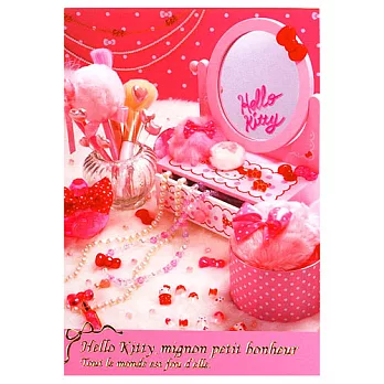 《Sanrio》HELLO KITTY法式浪漫系列迷你便條本(甜蜜梳妝)