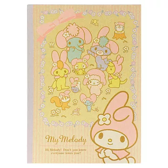 《Sanrio》美樂蒂40週年紀念文具-B5膠裝筆記本(驚喜派對)