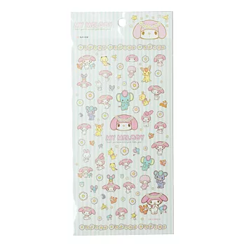 《Sanrio》美樂蒂40週年紀念文具-透明裝飾貼紙(浪漫花園)