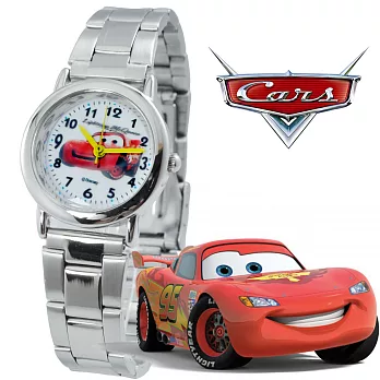 Cars2 世界大賽-閃電麥坤鐵帶錶/兒童錶/卡通錶(紅車)