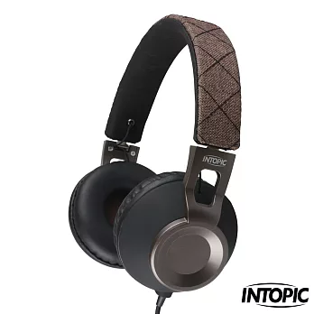 INTOPIC-摺疊音樂耳機麥克風 JAZZ-M360復古棕