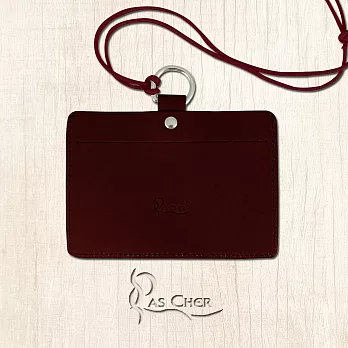 【PAS CHER 巴夏喀】識別證件套(橫式)紅