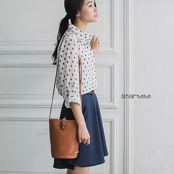 【StarMIMI】荔枝紋水桶包＊FREE土黃