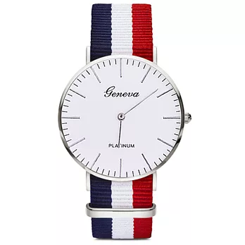 Watch-123 瑞典學院風薄型時尚帆布腕錶 (5色任選)尼龍5