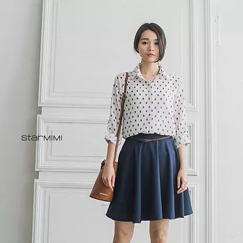 【StarMIMI】清新感葉子造型襯衫＊FREE白色印花
