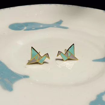 Little OH! 幾何紙鶴 手作耳環