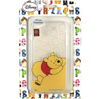 【Disney】Apple iPhone 6 Plus (5.5吋) 微笑系列彩繪透明保護軟套-維尼