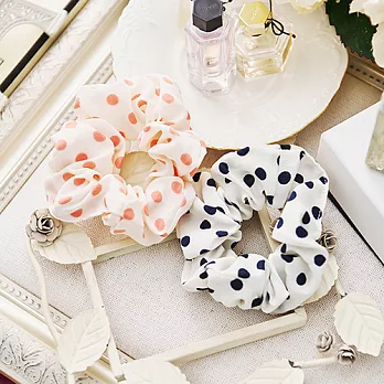 【安珂ECO正韓飾品】輕甜點點水玉 大腸圈/髮圈(2色)粉