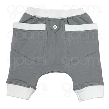 Goomi 初夏新裝，口碑熱賣【Baby口袋飛鼠褲】~0-6M深灰+白