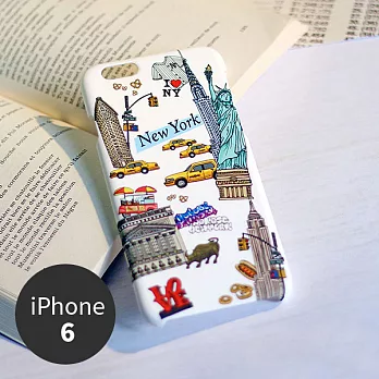iPhone 6 手機殼 4.7吋【Voyage 城事 - 紐約 New York - 絨霧硬殼】- WaKase紐約 NY