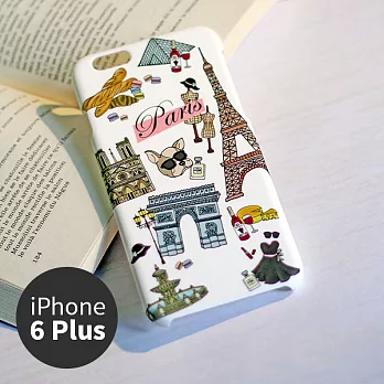 iPhone 6 Plus手機殼 5.5吋【Voyage 城事 - 巴黎 Paris - 絨霧硬殼】- WaKase巴黎 Paris