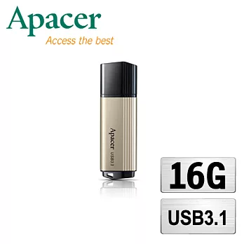 Apacer宇瞻 AH353 16GB 金之翼極速隨身碟 USB3.0