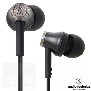 鐵三角 ATH-CK330M 黑色 舒適貼合感 高音質 波浪刻紋導線 耳道式耳機黑色