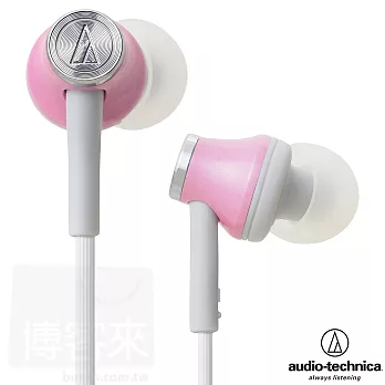 鐵三角 ATH-CK330M 淡粉紅色 舒適貼合感 高音質 波浪刻紋導線 耳道式耳機淡粉紅色