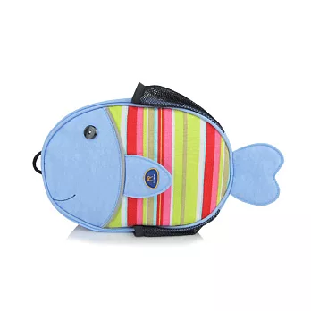 Roland 獨家設計兒童小魚背包天藍彩虹魚