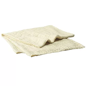 [MUJI 無印良品]棉麻二重紗織大披肩/淺綠