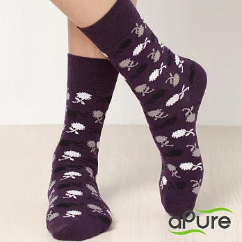 【aPure除臭襪】N個阿波羅紳士襪-紫L紫
