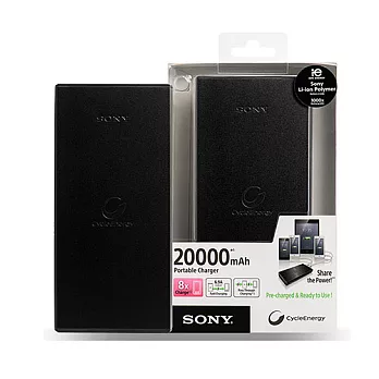 SONY 鋁合金 20000mAh 行動電源 CP-B20(B)-公司貨黑色