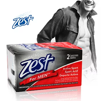 美國原裝進口Zest除汗味運動香皂(男士專用)3.2oz-2入/180g