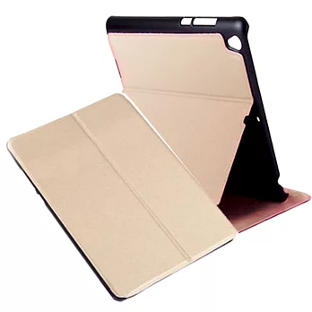 星沙 Xiaomi小米平板 簡約單折側翻立式皮套(附保貼)-金色