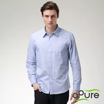 【aPure】PureSun襯衫-藍色細條L藍色細條