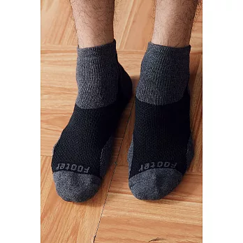 【Footer除臭襪】輕壓力機能除臭襪T93(男款)L黑色