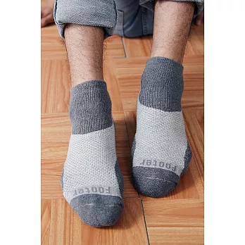 【Footer除臭襪】輕壓力機能除臭襪T93(男款)L灰色