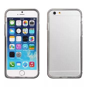 【BIEN】iPhone 6 簡約圓弧海馬扣雙料保護邊框 (銀)