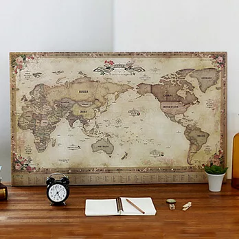 環遊世界記錄海報世界地圖-古董版