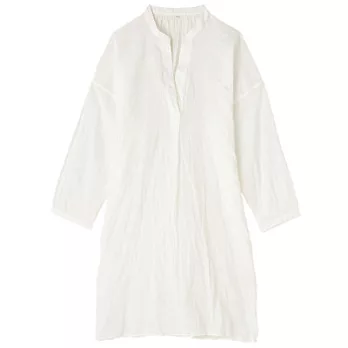 [MUJI 無印良品]女印度棉九分袖長版衫M白色