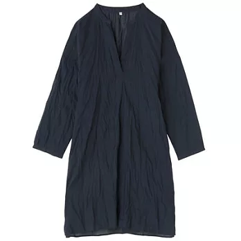 [MUJI 無印良品]女印度棉九分袖長版衫M深藍